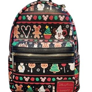 Disney Parks Loungefly Holiday Christmas Snacks Food Icons Backpack 2019